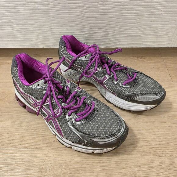 Asics Grey Purple GT-2170 Duomax Gel Supportive Outdoor Running Sneakers Size 8 - Picture 2 of 9